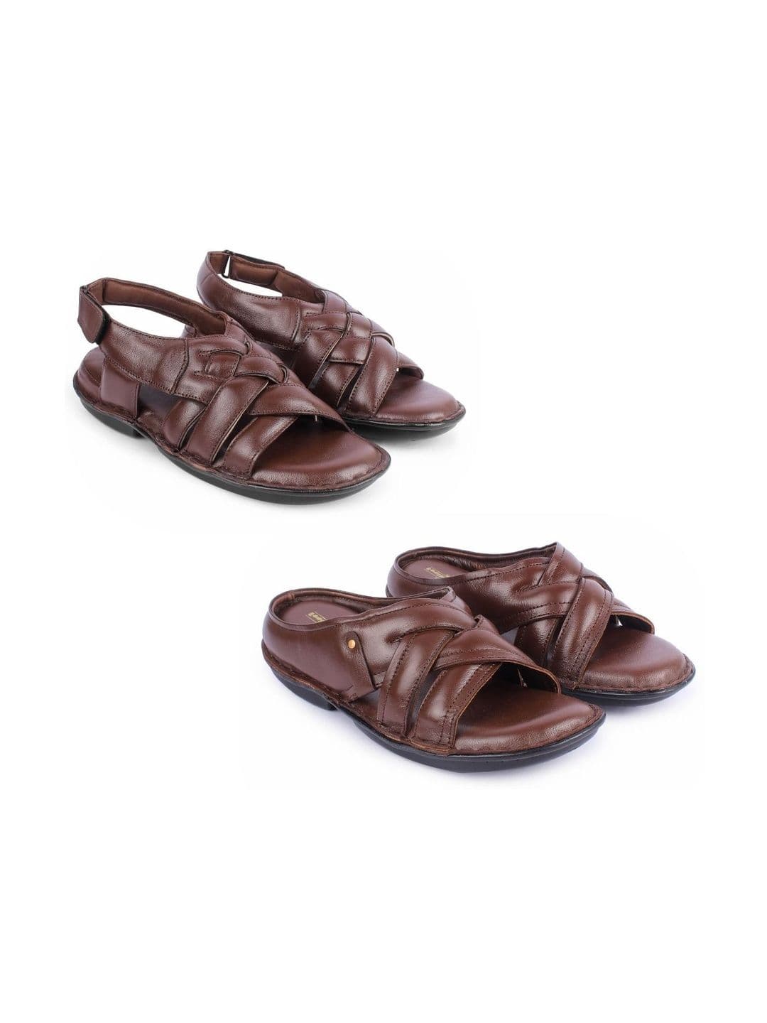 feather leather Men Comfort Sandals - view 1