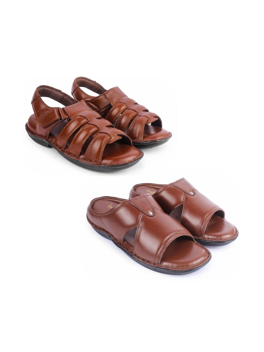 feather leather Men Comfort Sandals - view 1