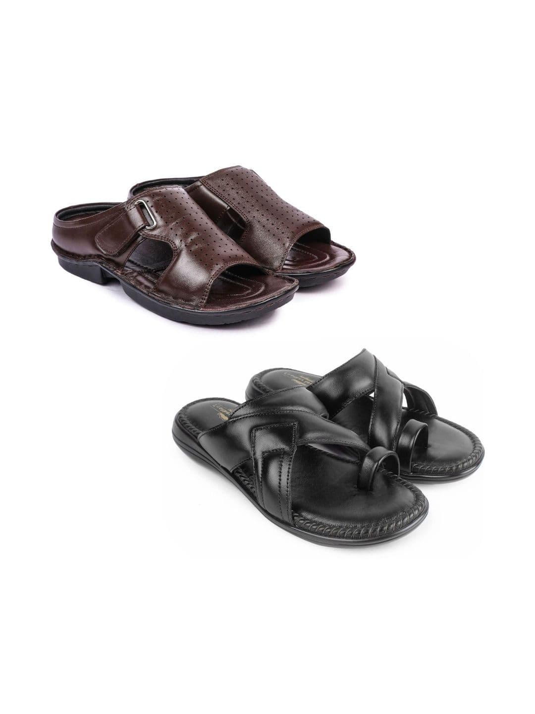feather leather Men Comfort Sandals - view 1