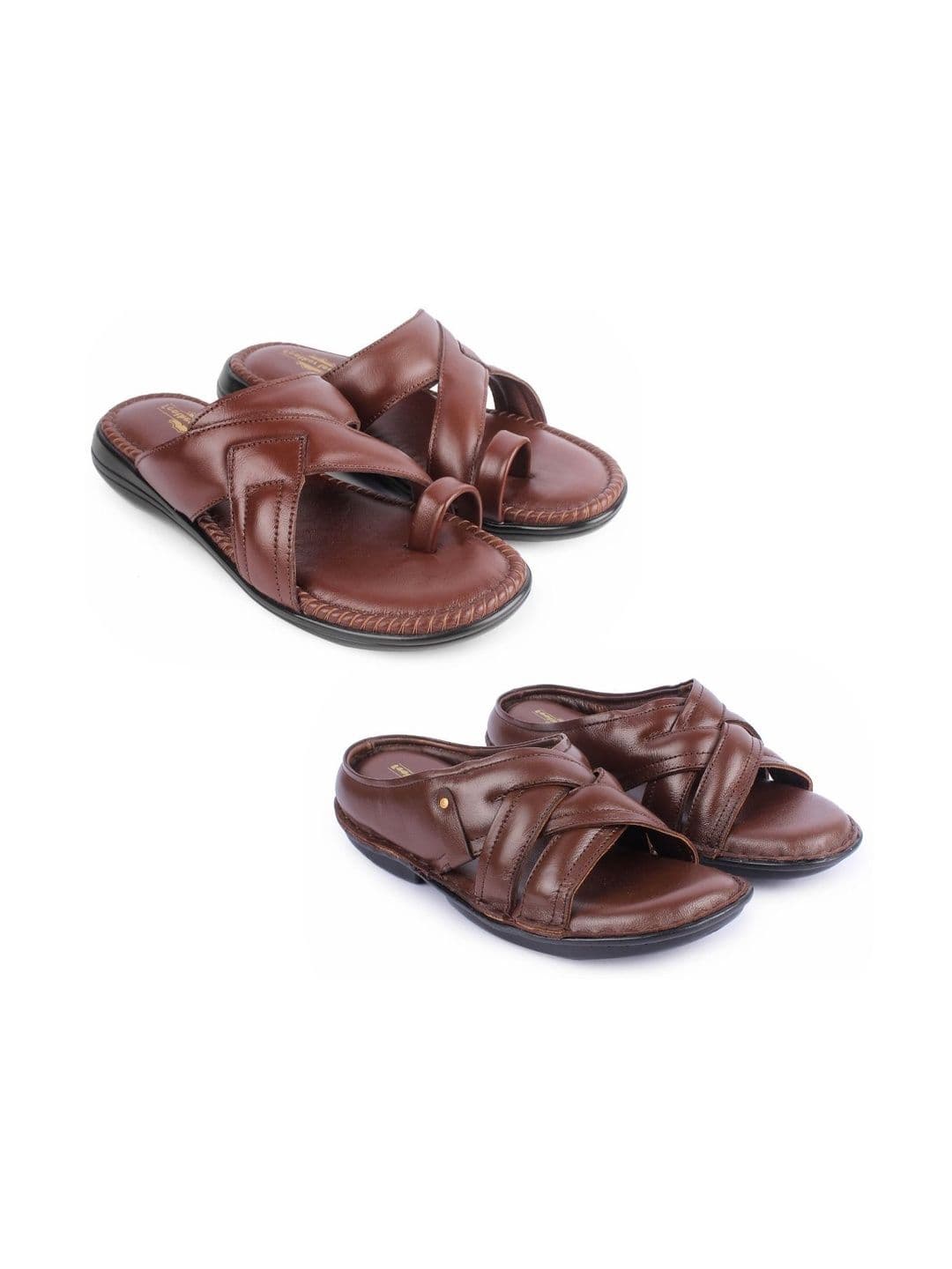 feather leather Men Comfort Sandals - view 1