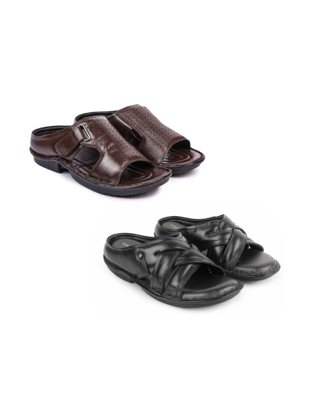 feather leather Men Comfort Sandals - view 1