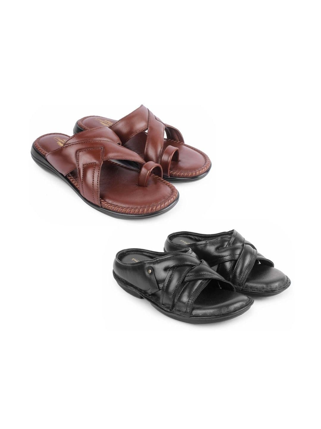 feather leather Men Comfort Sandals - view 1