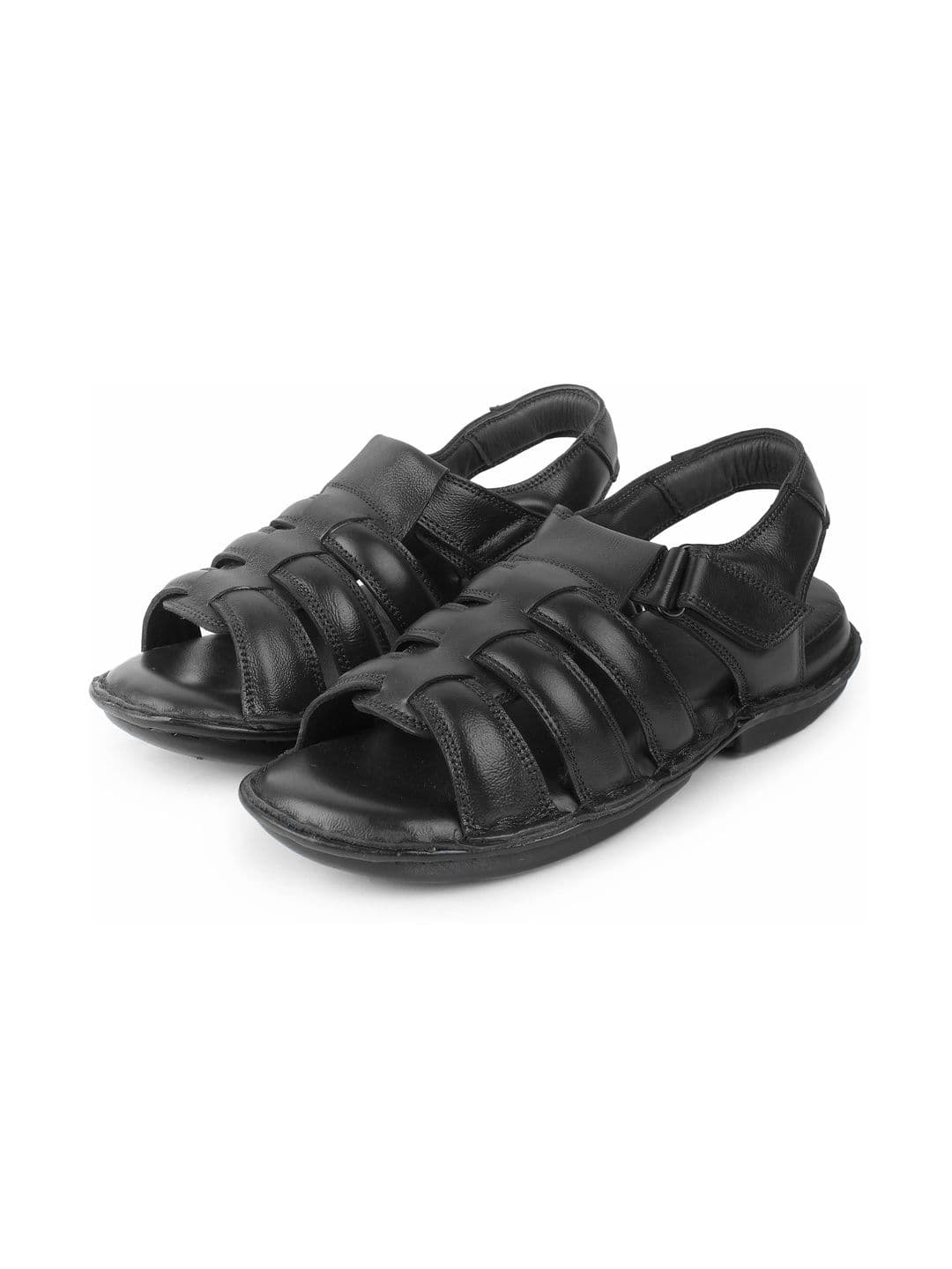 feather leather Men Fisherman Sandals - view 1