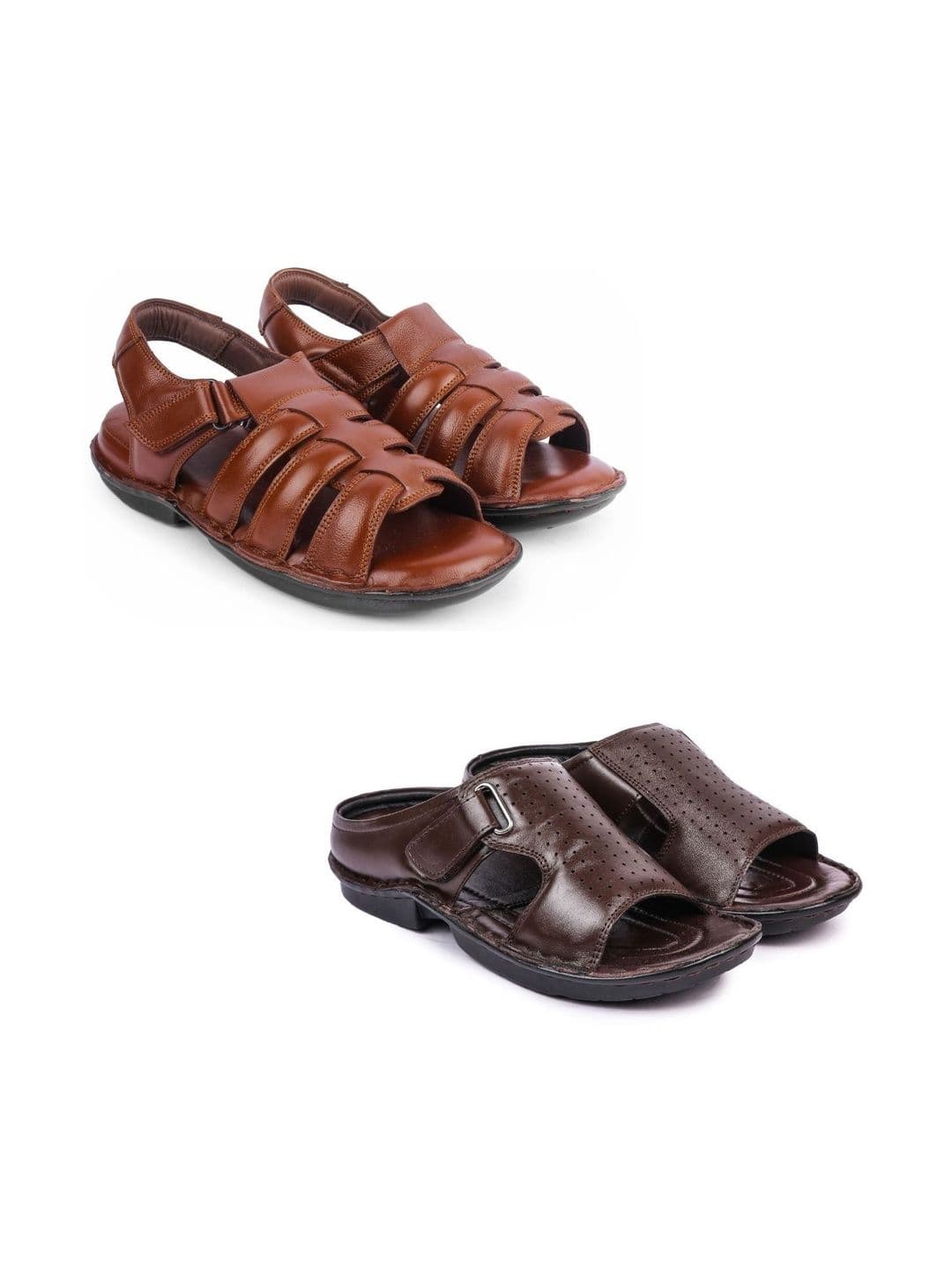 feather leather Men Comfort Sandals - view 1