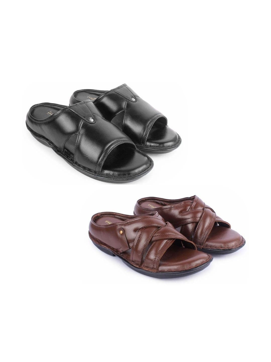 feather leather Men Comfort Sandals - view 1