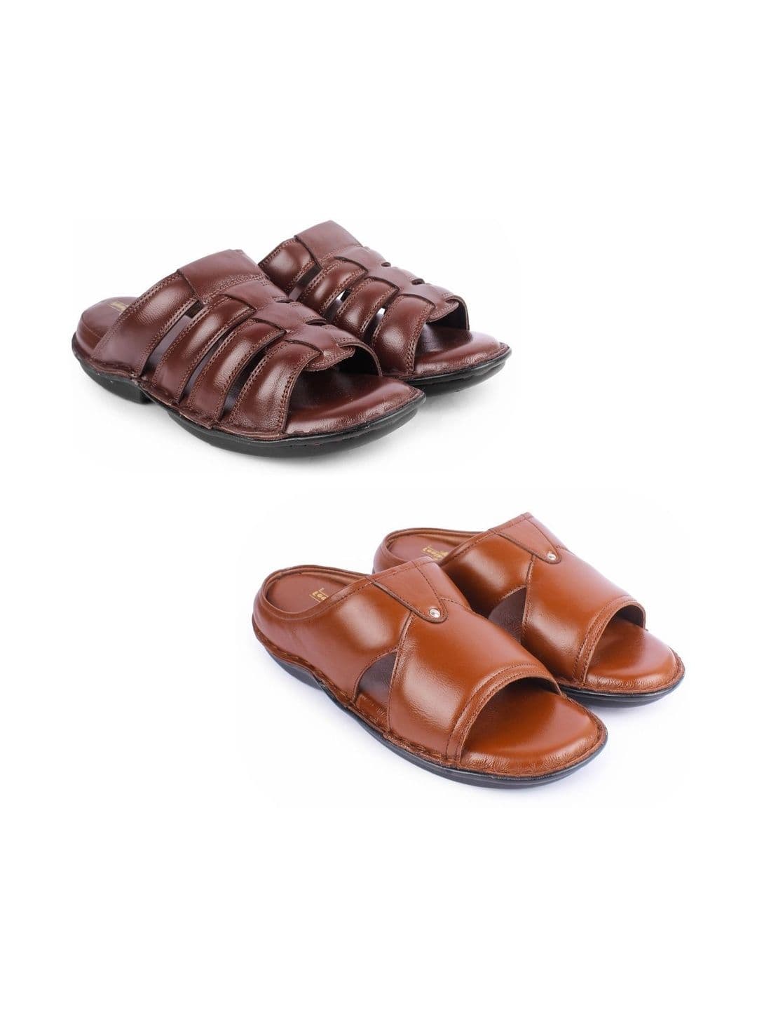 feather leather Men Comfort Sandals - view 1