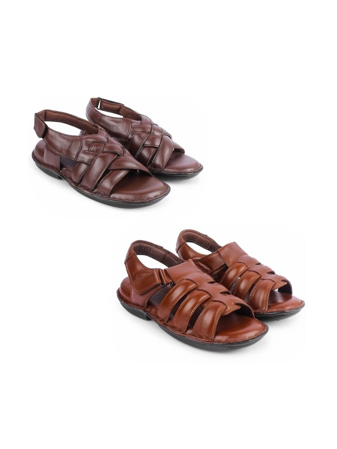 feather leather Men Fisherman Sandals - view 1