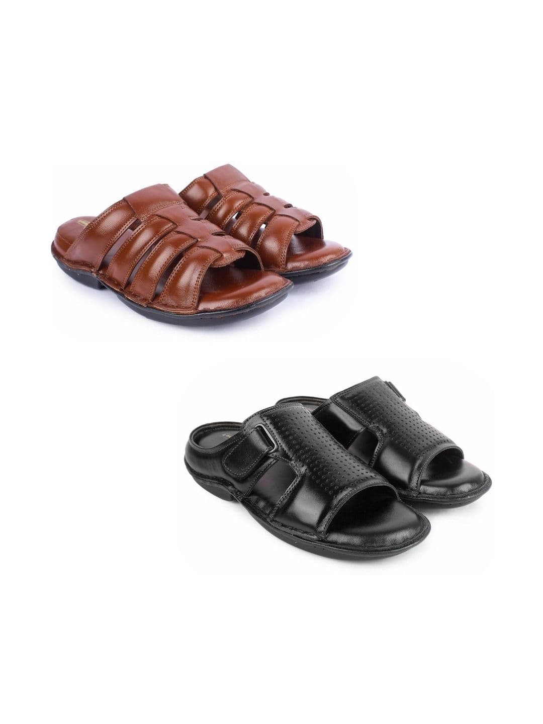 feather leather Men Comfort Sandals - view 1