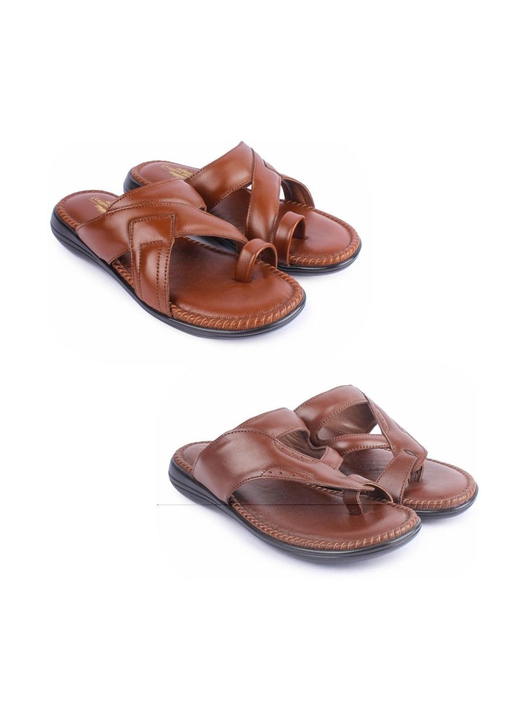 feather leather Men Comfort Sandals - view 1