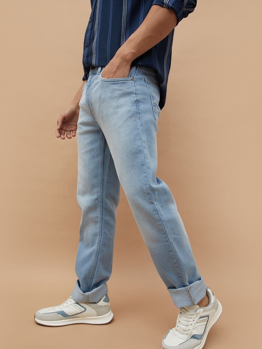 Forca by Lifestyle Men Straight Fit Mid-Rise Light Fade Jeans - view 1