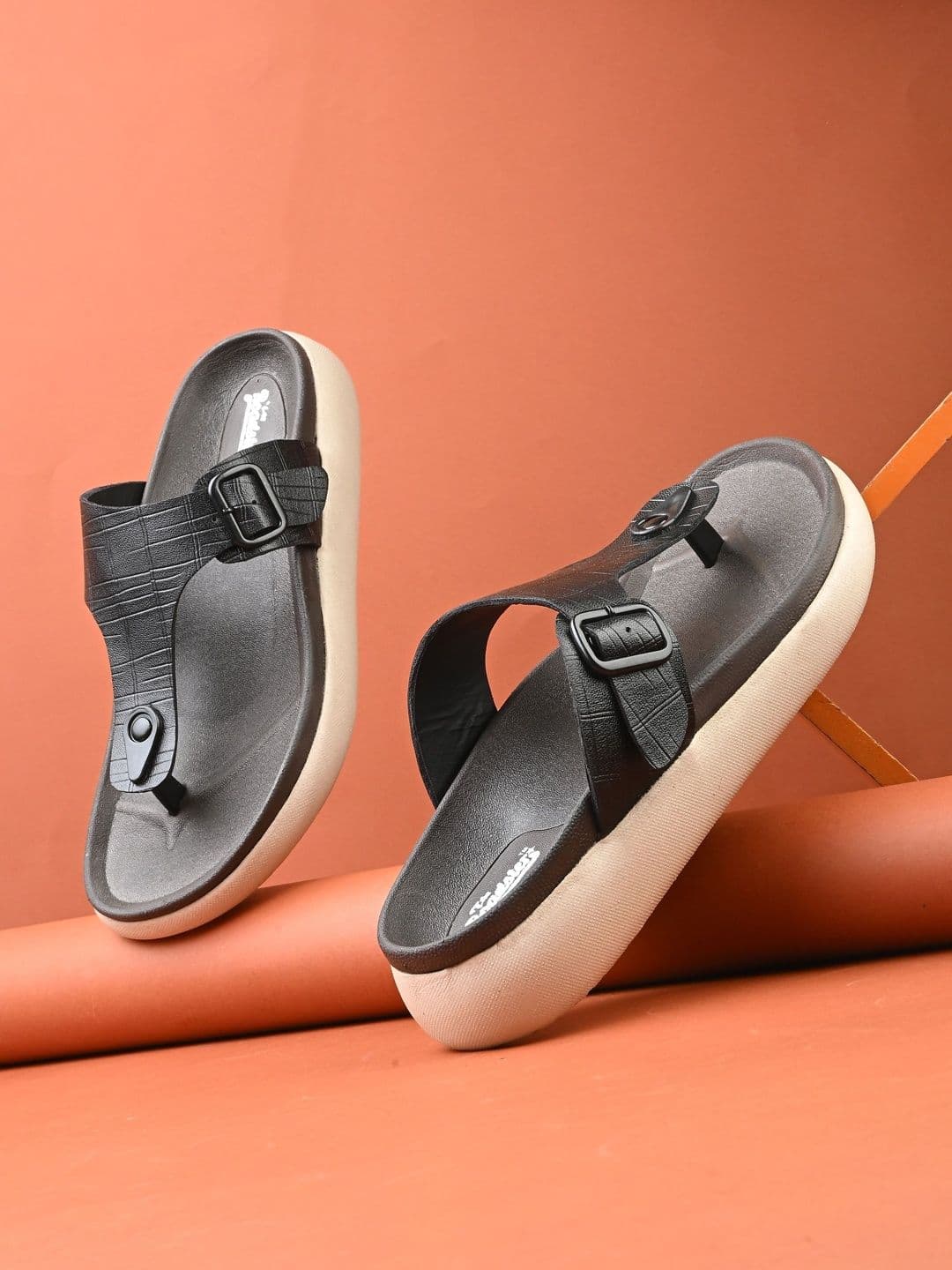 The Roadster Lifestyle Co Men Leather Buckle Sandals - view 1