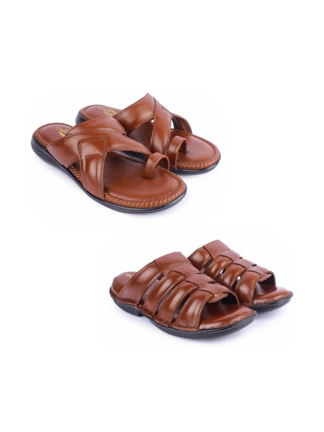 feather leather Men Comfort Sandals - view 1
