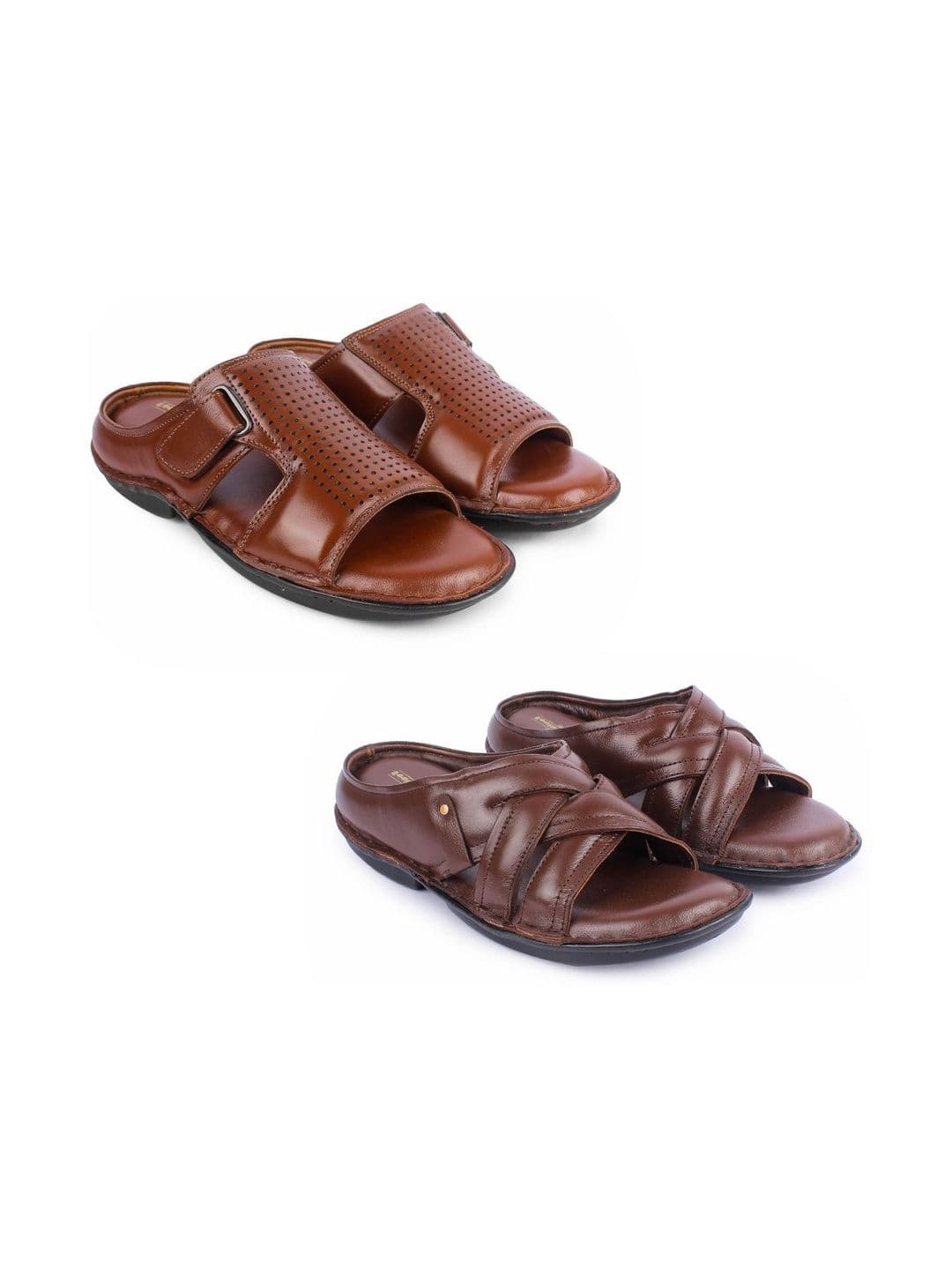 feather leather Men Comfort Sandals - view 1