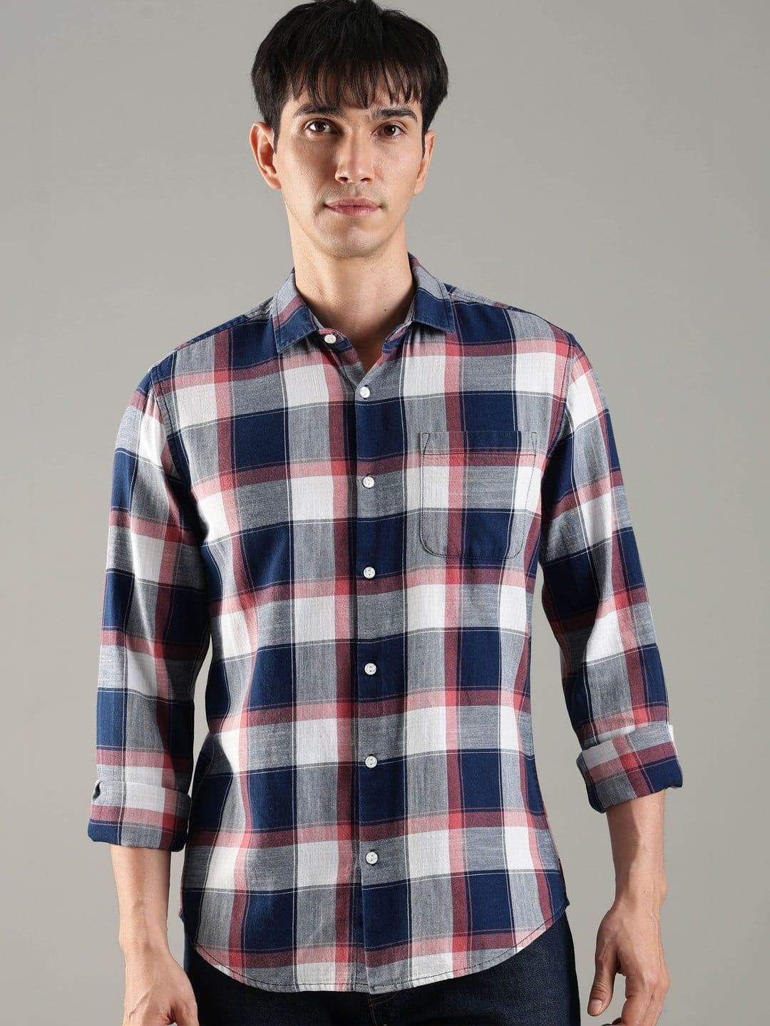THE SHIRT CODE Men Slim Fit Tartan Checks Checked Casual Shirt - view 1