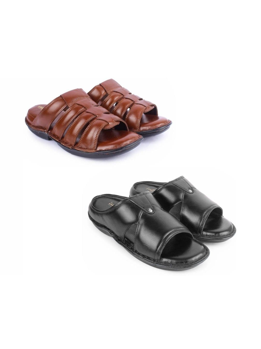 feather leather Men Comfort Sandals - view 1
