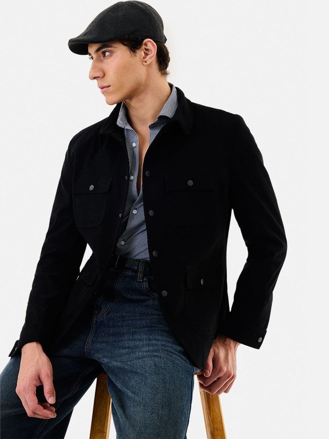Snitch Black Solid Jacket - view 1