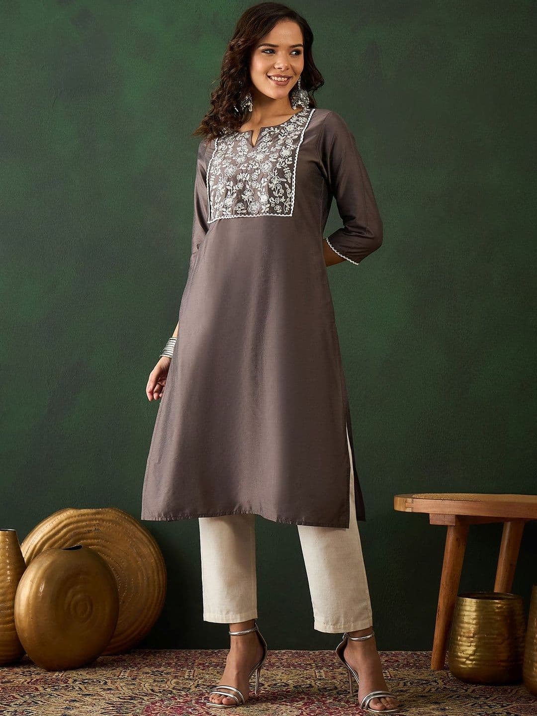 Anouk Rustic Women Embroidered Kurta - view 1