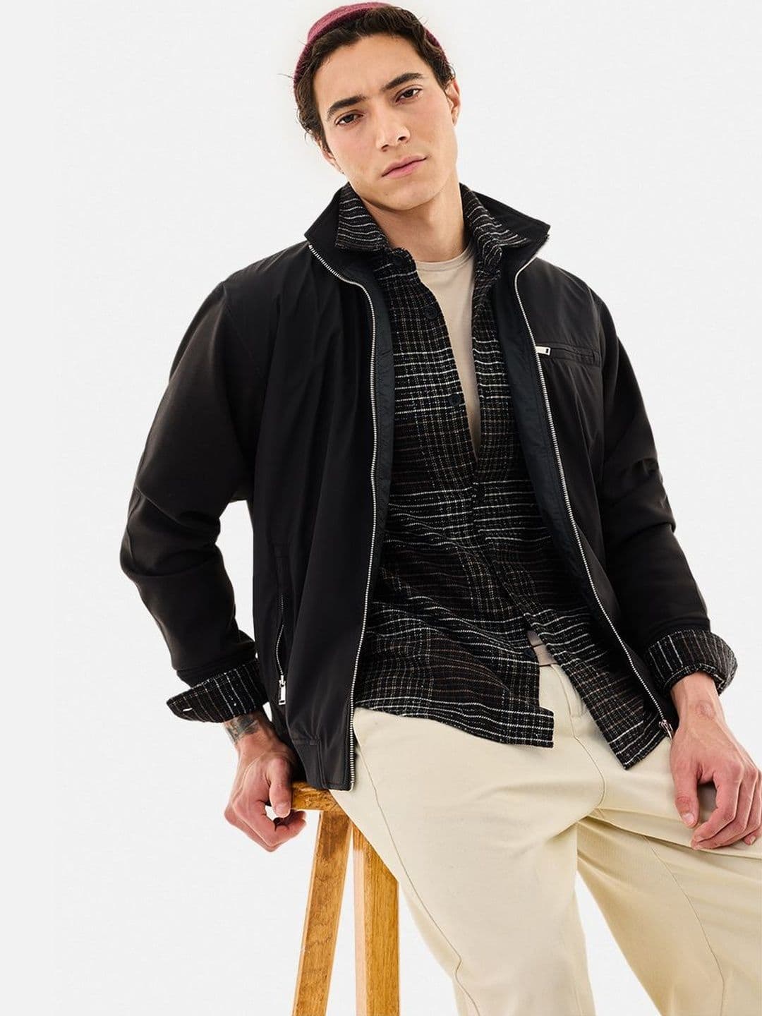 Snitch Black Solid Jacket - view 1