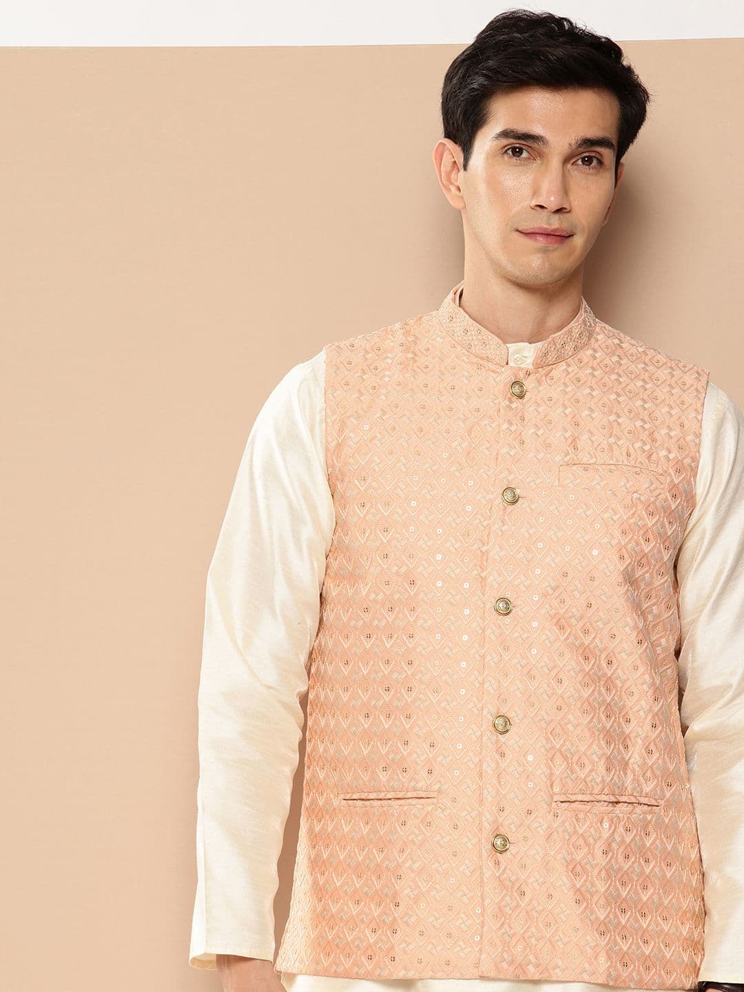 DIVISIVE Embroidered Nehru Jacket - view 1