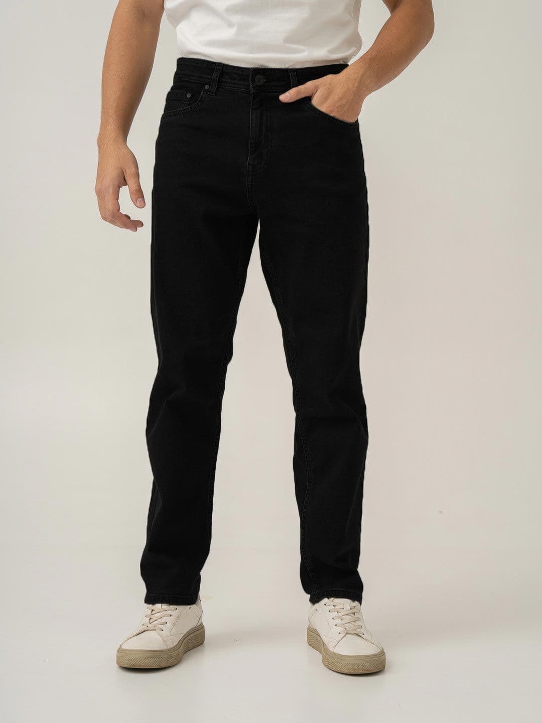 The Pant Project Men Vault Black Relaxed-Fit Mid-Rise Stretchable Jeans - view 1