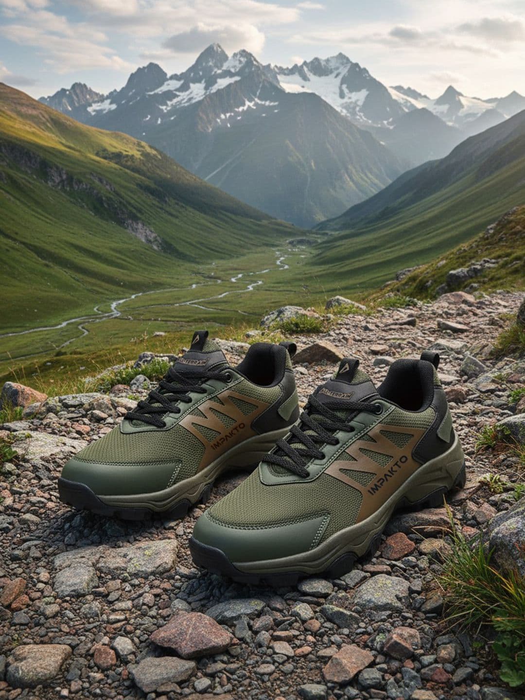 Impakto Men EdgeRunner Hiking & Trekking Shoes Padded Insocks All Terrain Rugged Grip - view 1
