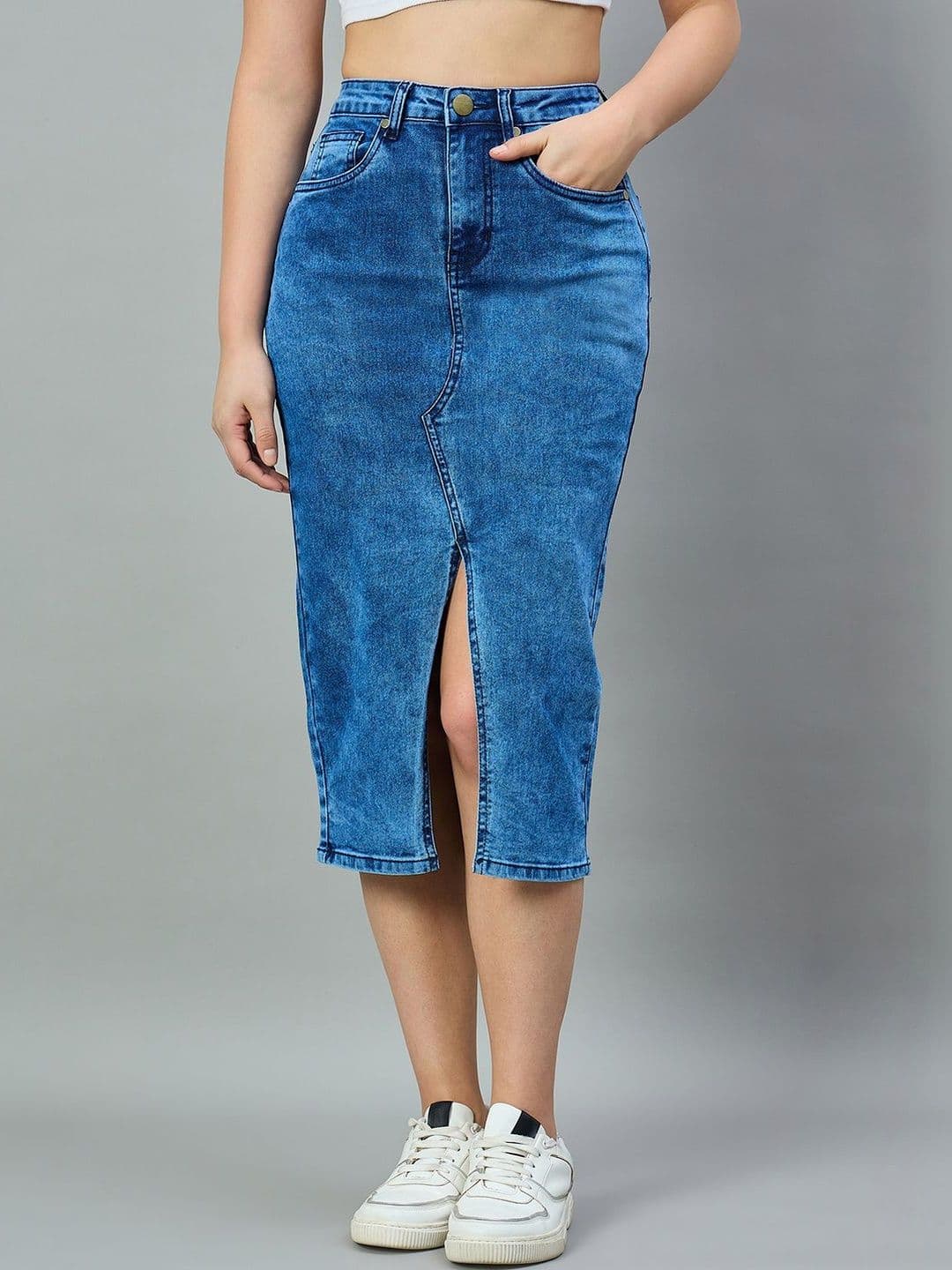 Style Quotient Cotton Knee Length A-Line Skirts - view 1