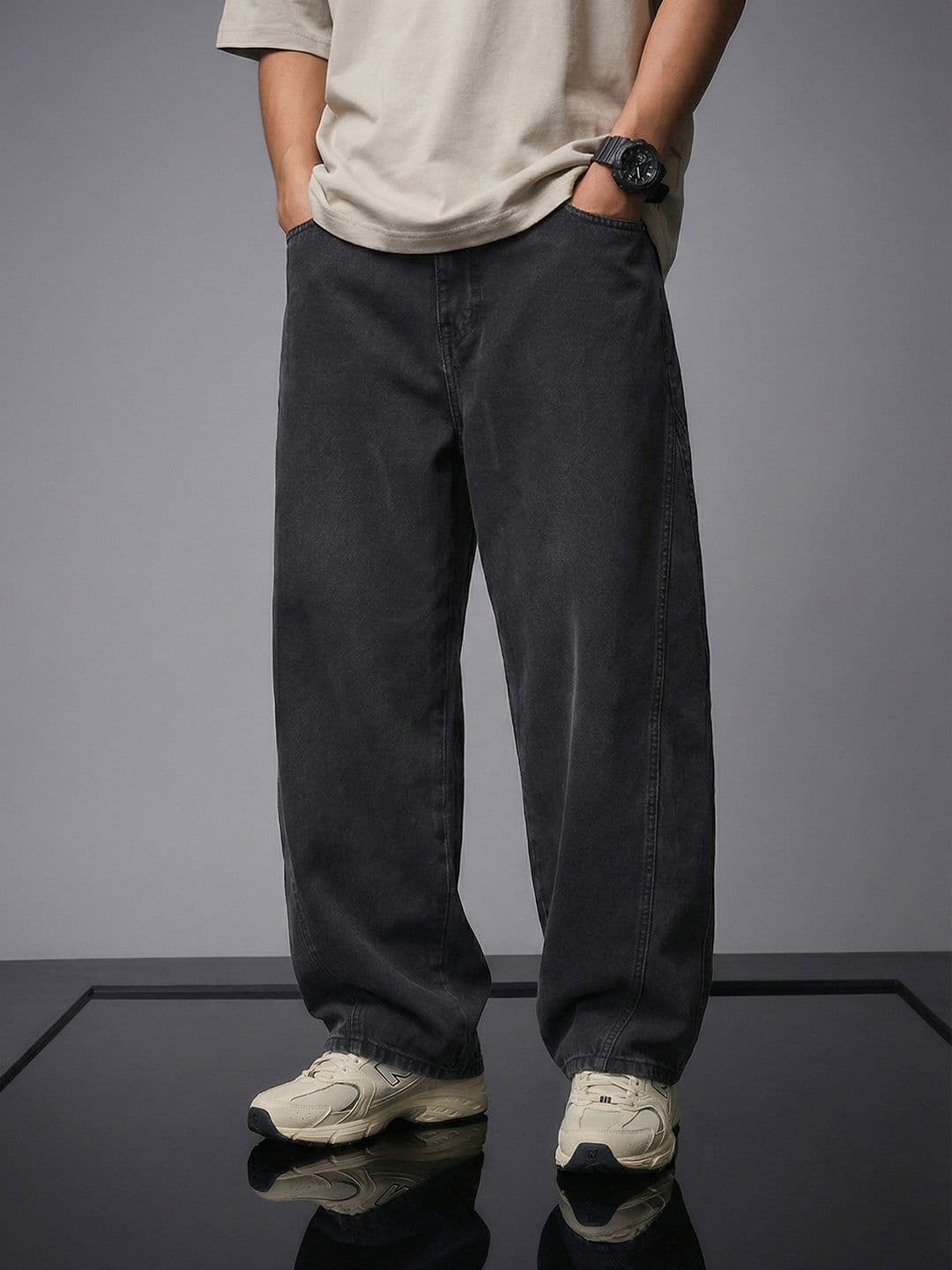 SOKO STREET Men Balloon Fit Pure Cotton Jeans - view 1