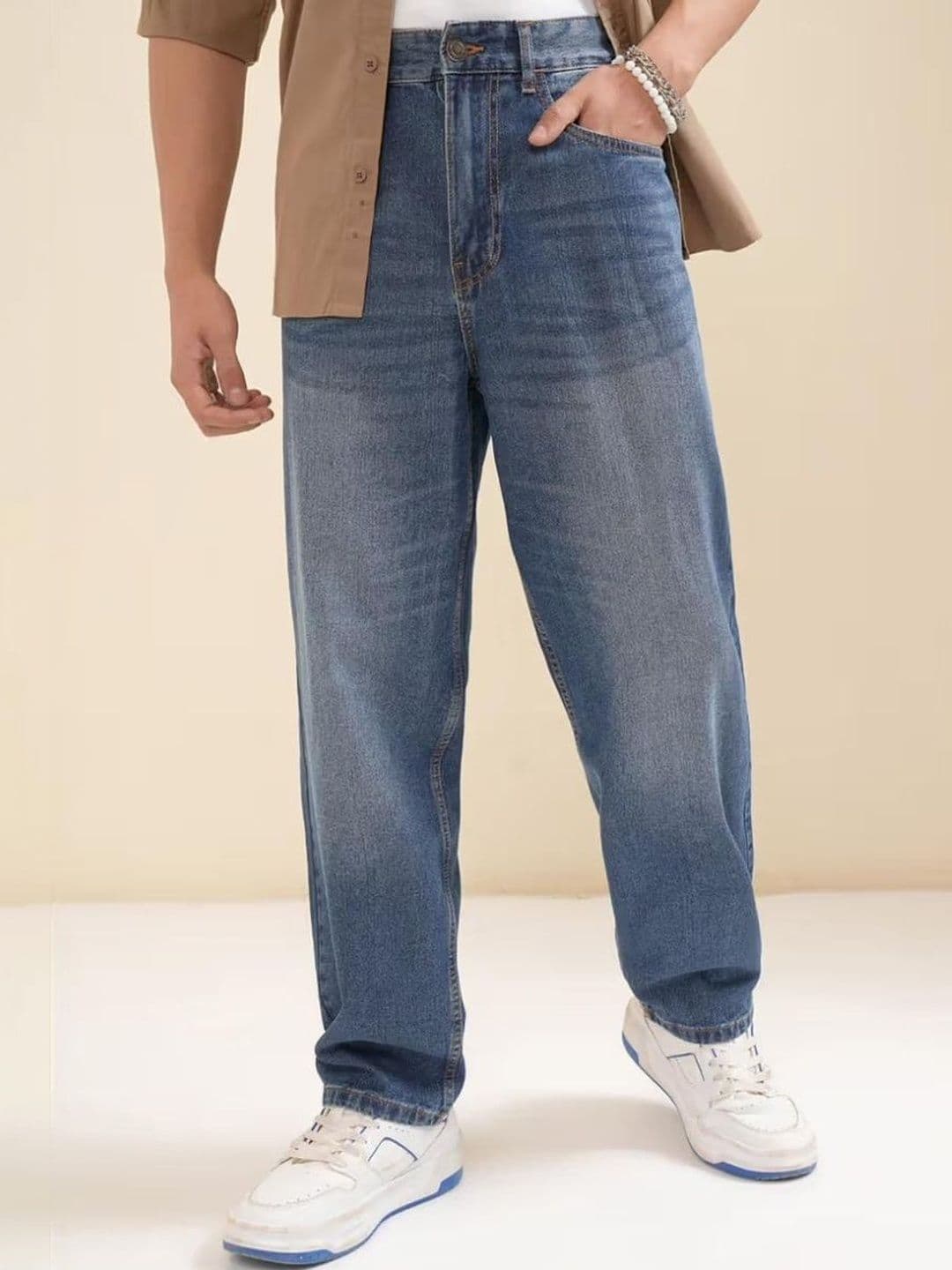 me Queen Men Straight Fit Mid-Rise Light Fade Jeans - view 1