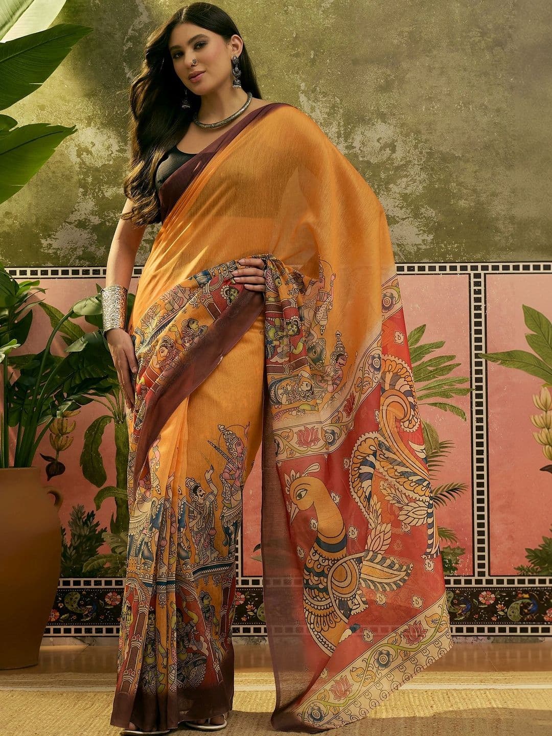 Sangria Printed Ready to Wear Saree - view 1