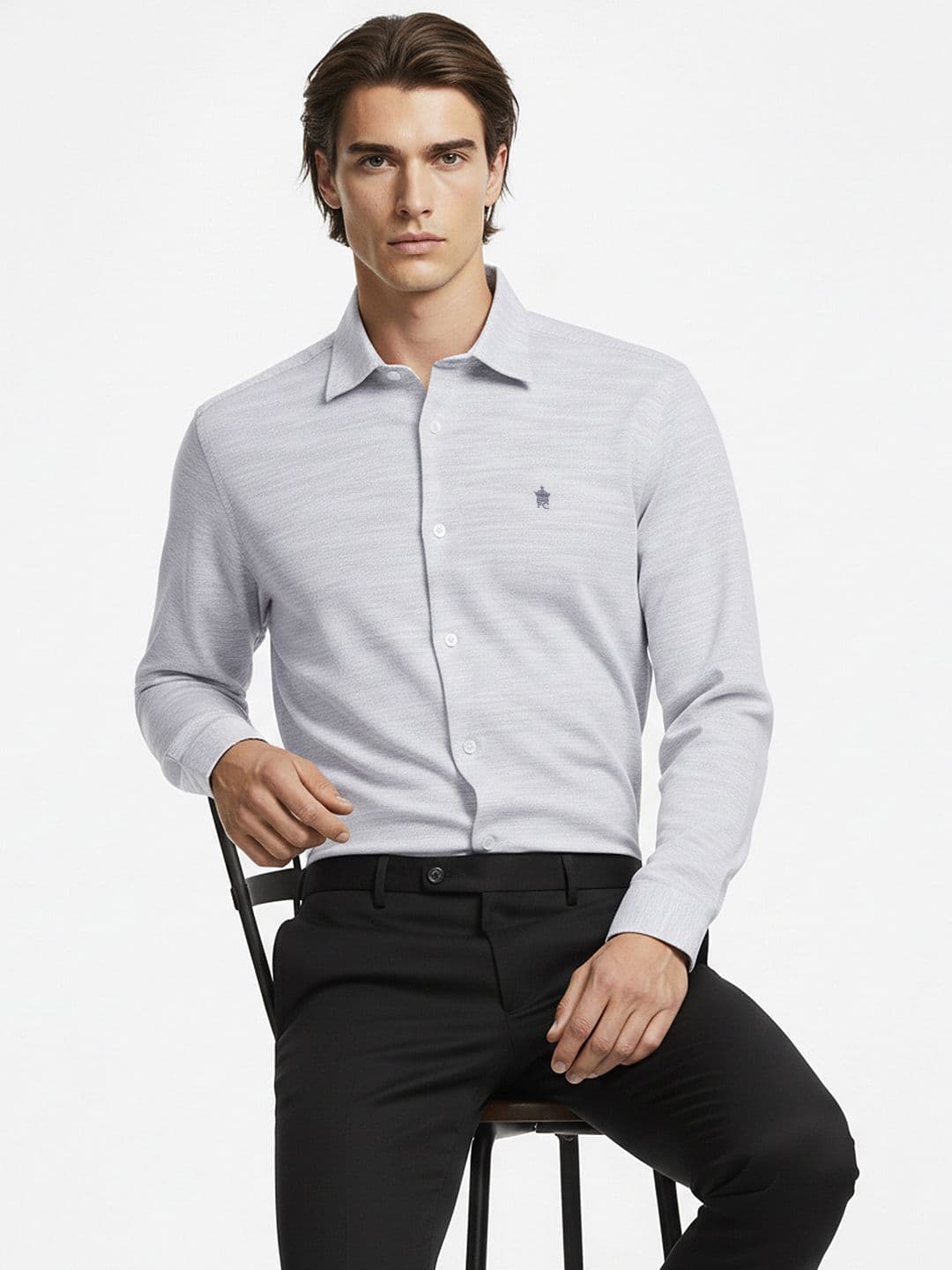 French Connection Pure Cotton Textured Slim Fit Casual Shirt - view 1