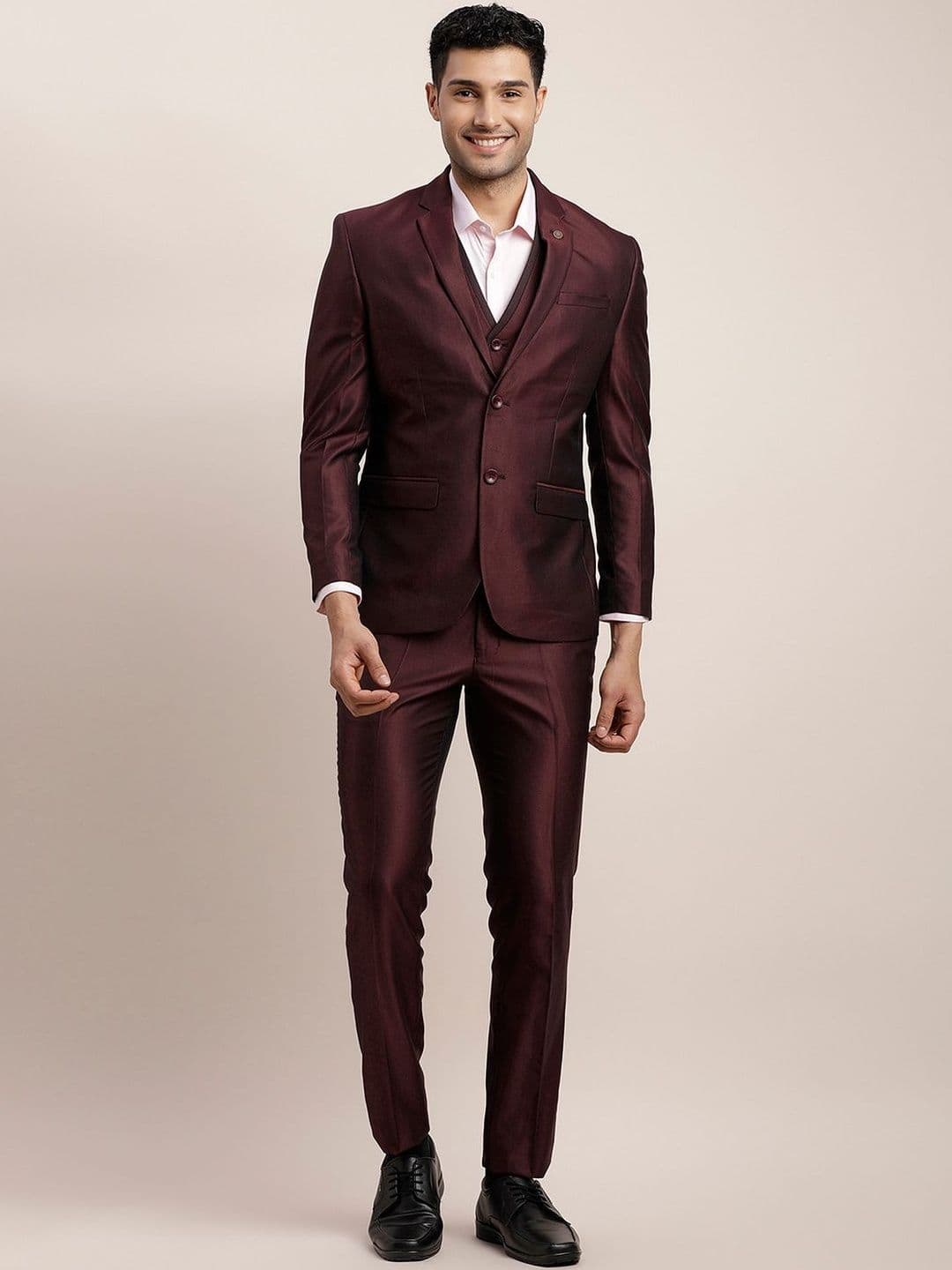 Turtle Tailored-Fit Single-Breasted Three-Piece Suit - view 1