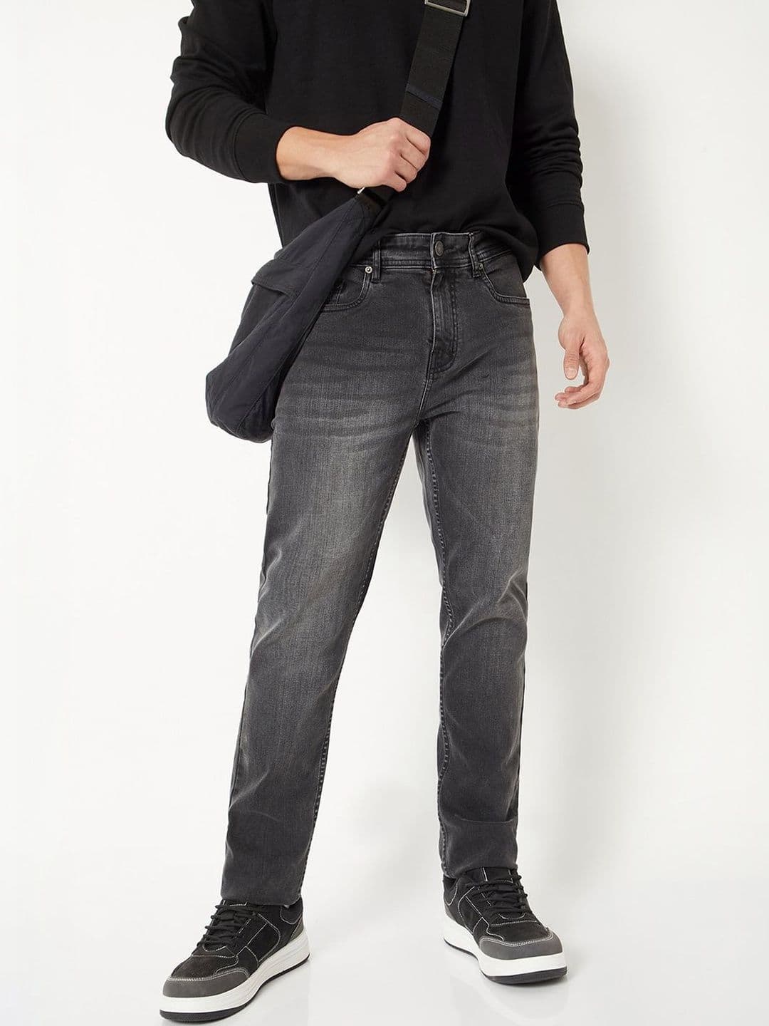 max Men Regular Fit Mid-Rise Light Fade Stretchable Jeans - view 1