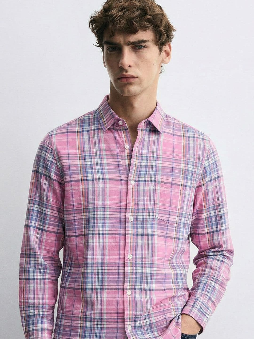 HIGHLANDER Men Slim Fit Tartan Checked Casual Shirt - view 1