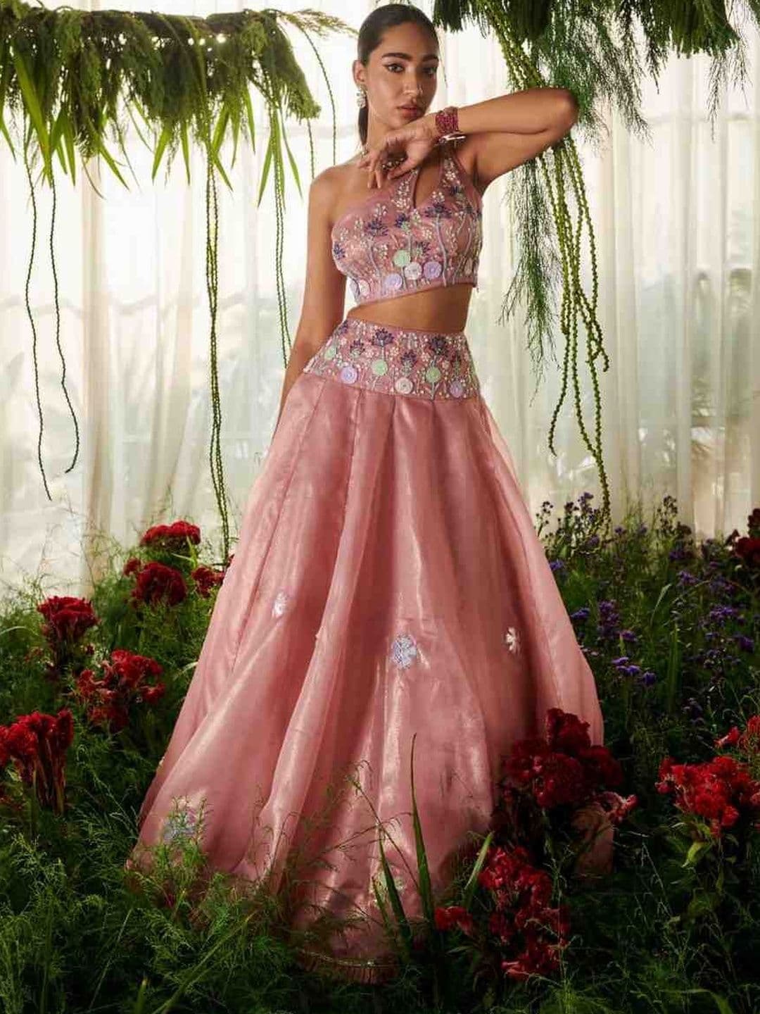 Tilsim by Sagarika Mehrotra Embroidered Sequinned Ready to Wear Lehenga & - view 1