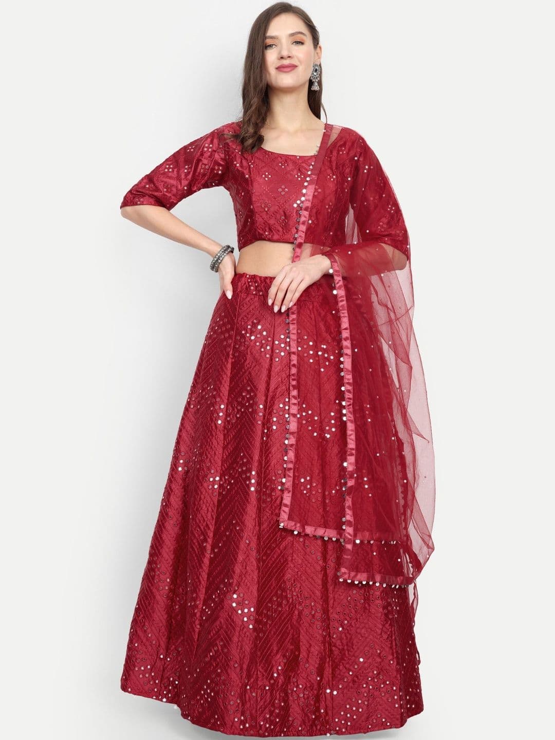 UDBHAV EXPORT Semi-Stitched Lehenga & Unstitched Blouse With Dupatta - view 1