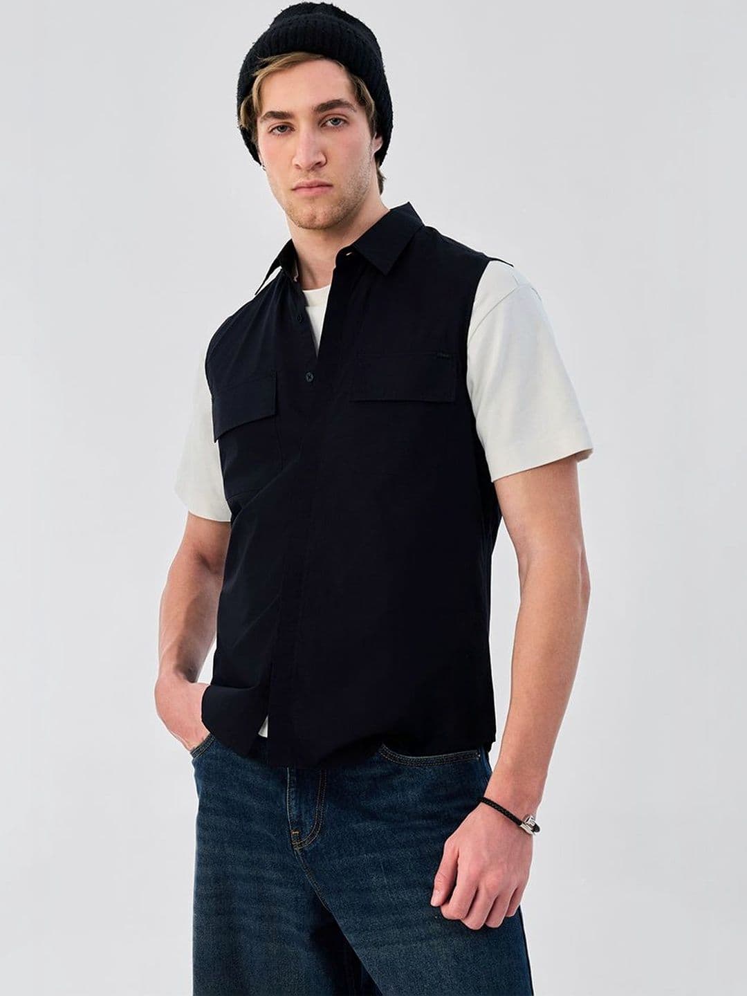 Snitch Cotton Sleeveless Shirt - view 1