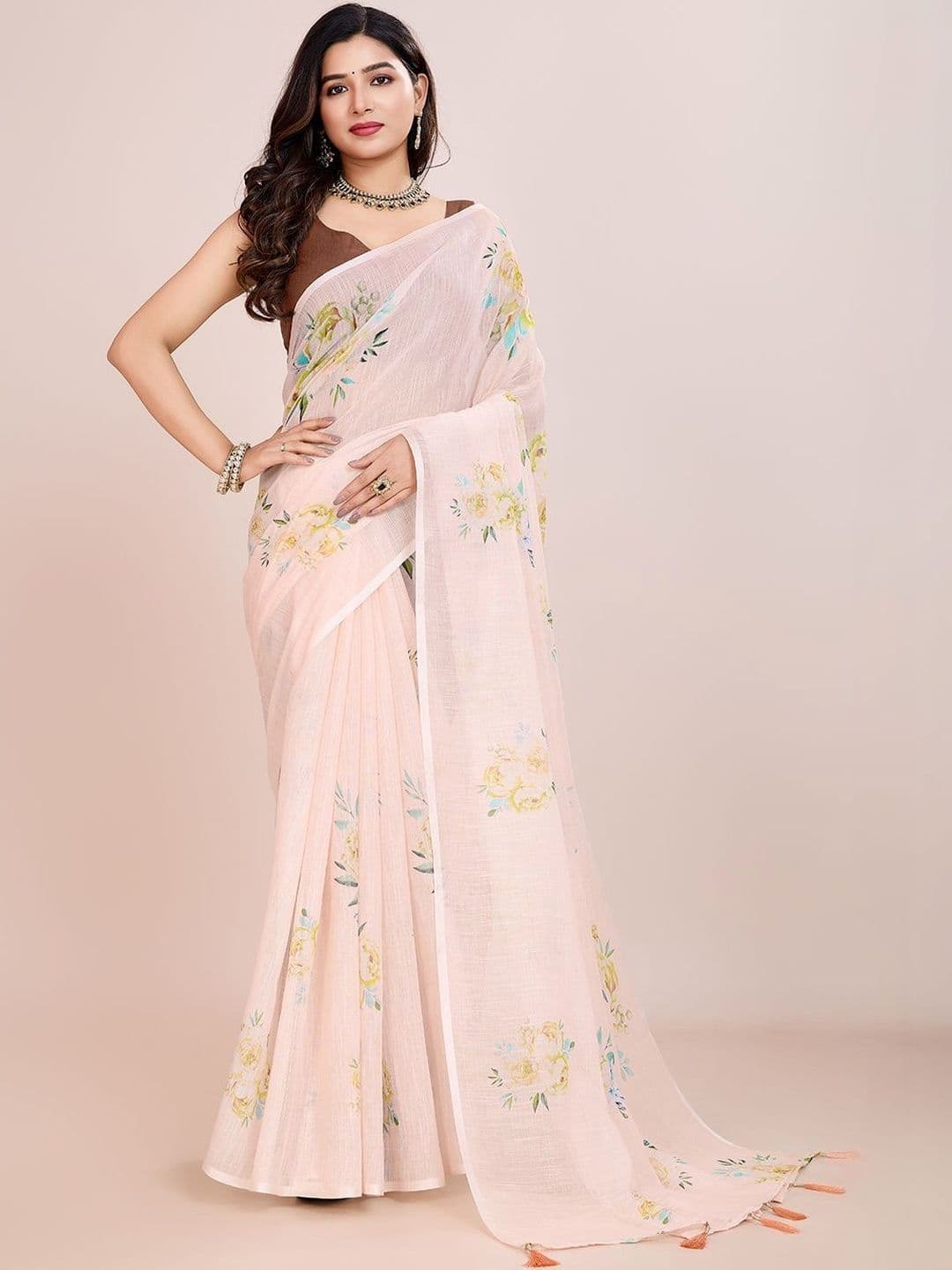 The Bebo Floral Pure Cotton Saree - view 1