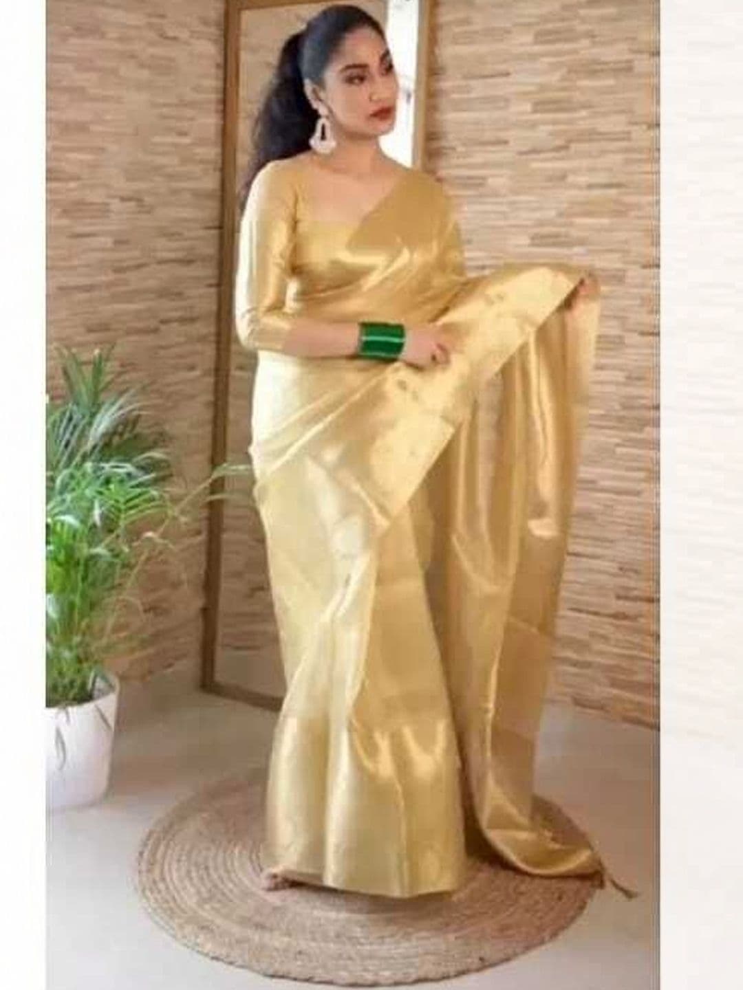 Janvi Boutique Woven Design Zari Tissue Saree - view 1