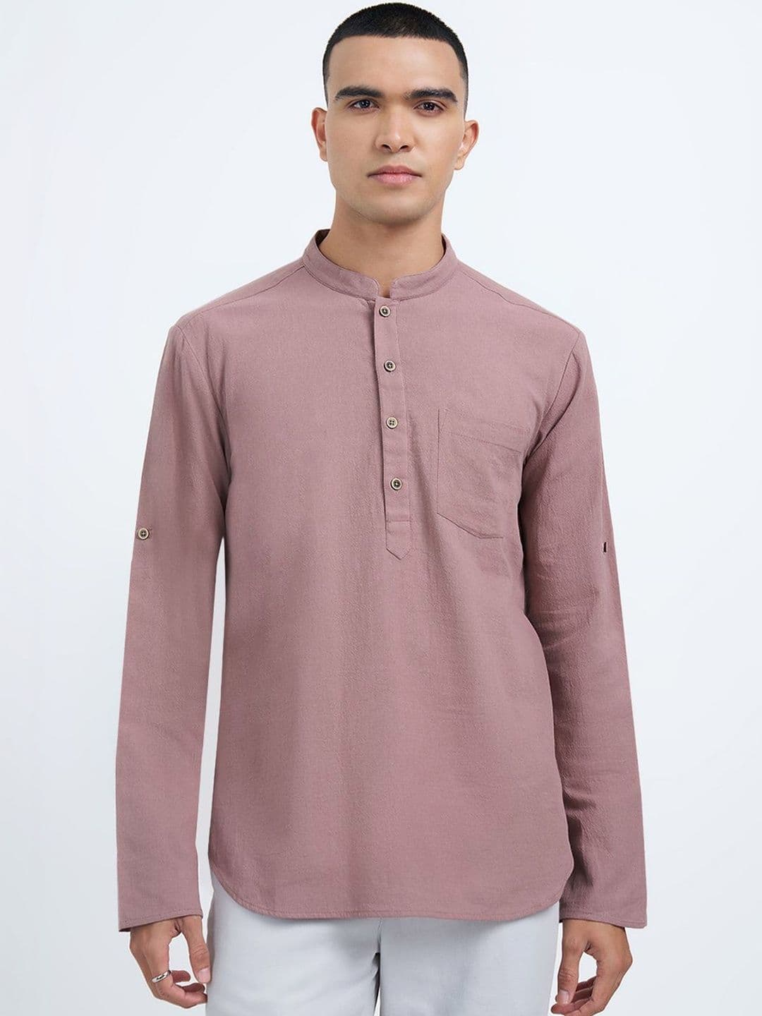 indus route by Pantaloons Men Thread Work Kurta - view 1
