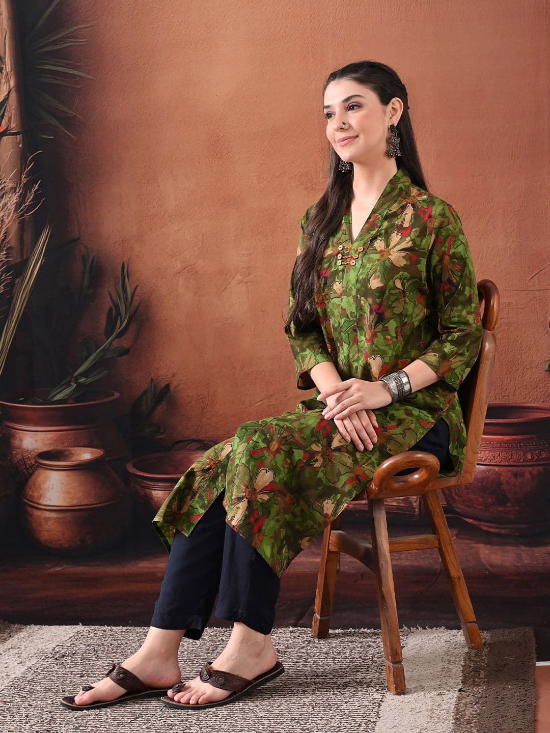Anouk Rustic Women Floral Printed Kurta - view 1