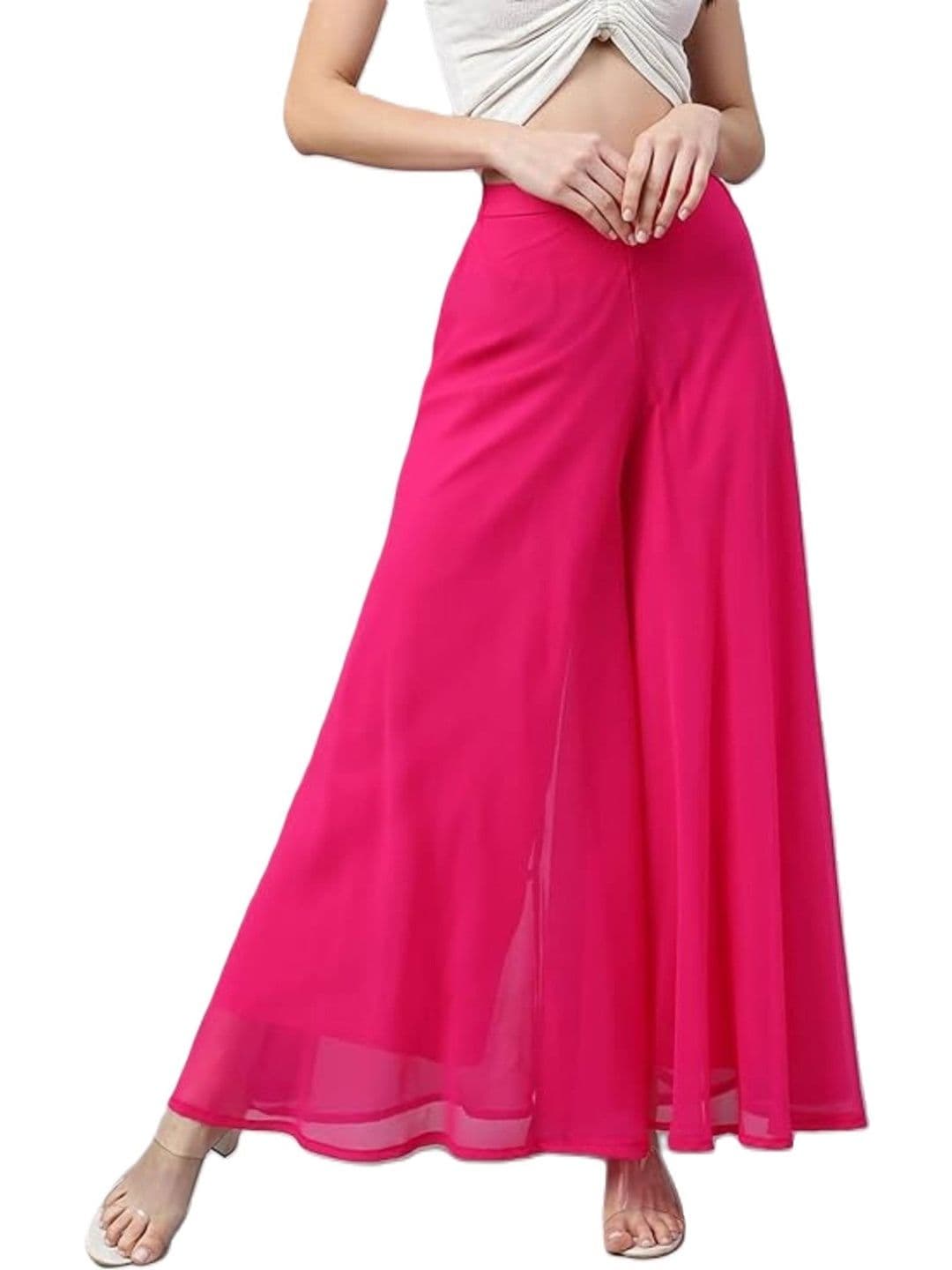 ERUDITE CLUB Women 2 Flared Georgette Palazzos - view 1