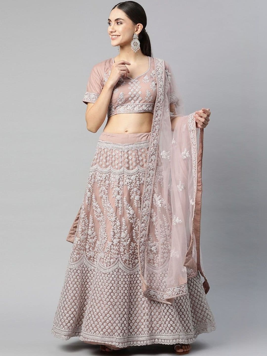 UDBHAV EXPORT Semi-Stitched Lehenga & Unstitched Blouse With Dupatta - view 1