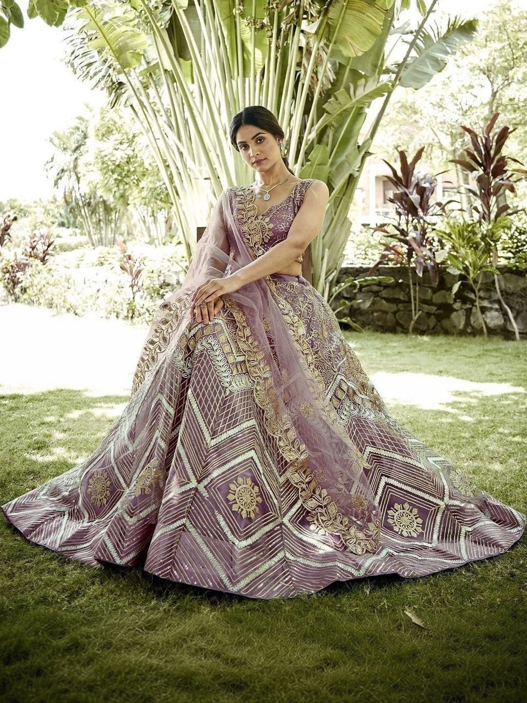 REELOVE FACTORY Embellished Semi-Stitched Lehenga & Blouse With Dupatta - view 1