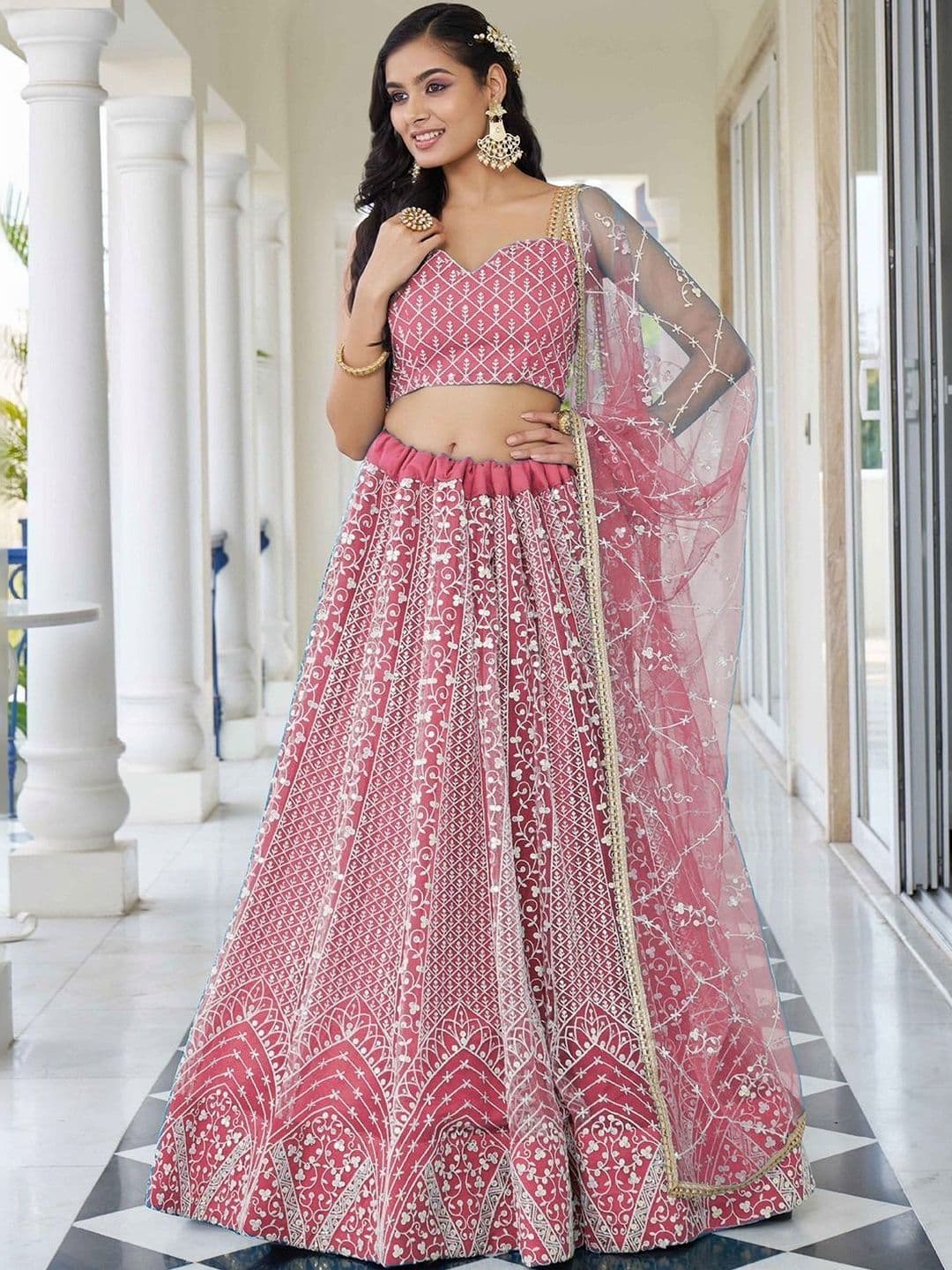 REELOVE FACTORY Embellished Ready to Wear Lehenga & Blouse With Dupatta - view 1