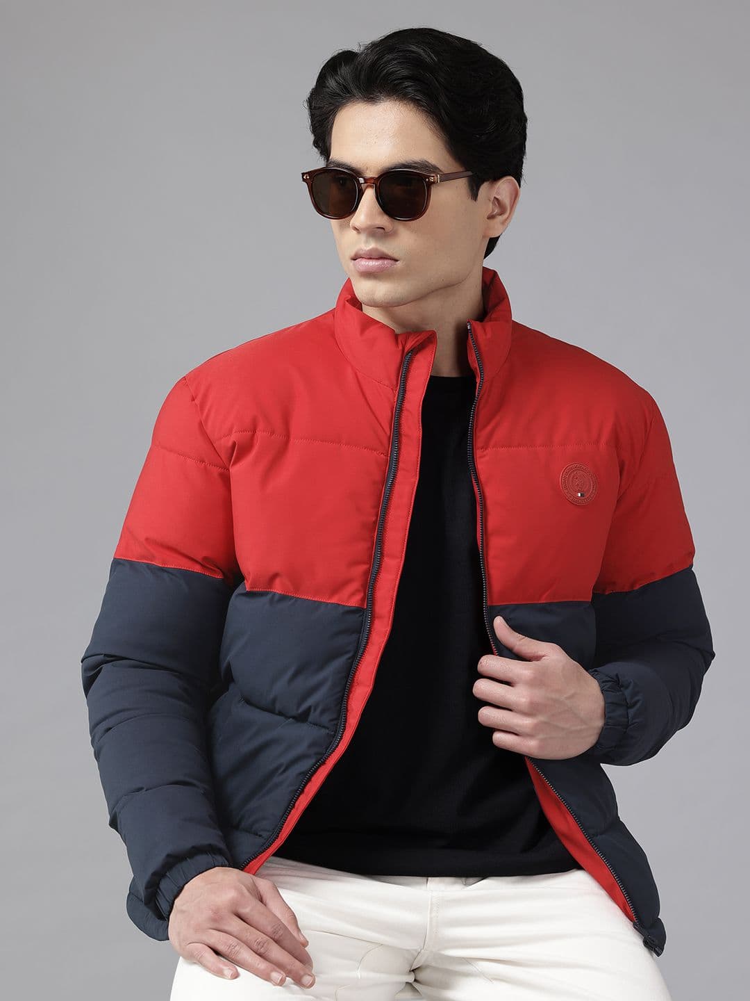 U.S. Polo Assn. Mock Collar Colorblocked Padded Jacket - view 1