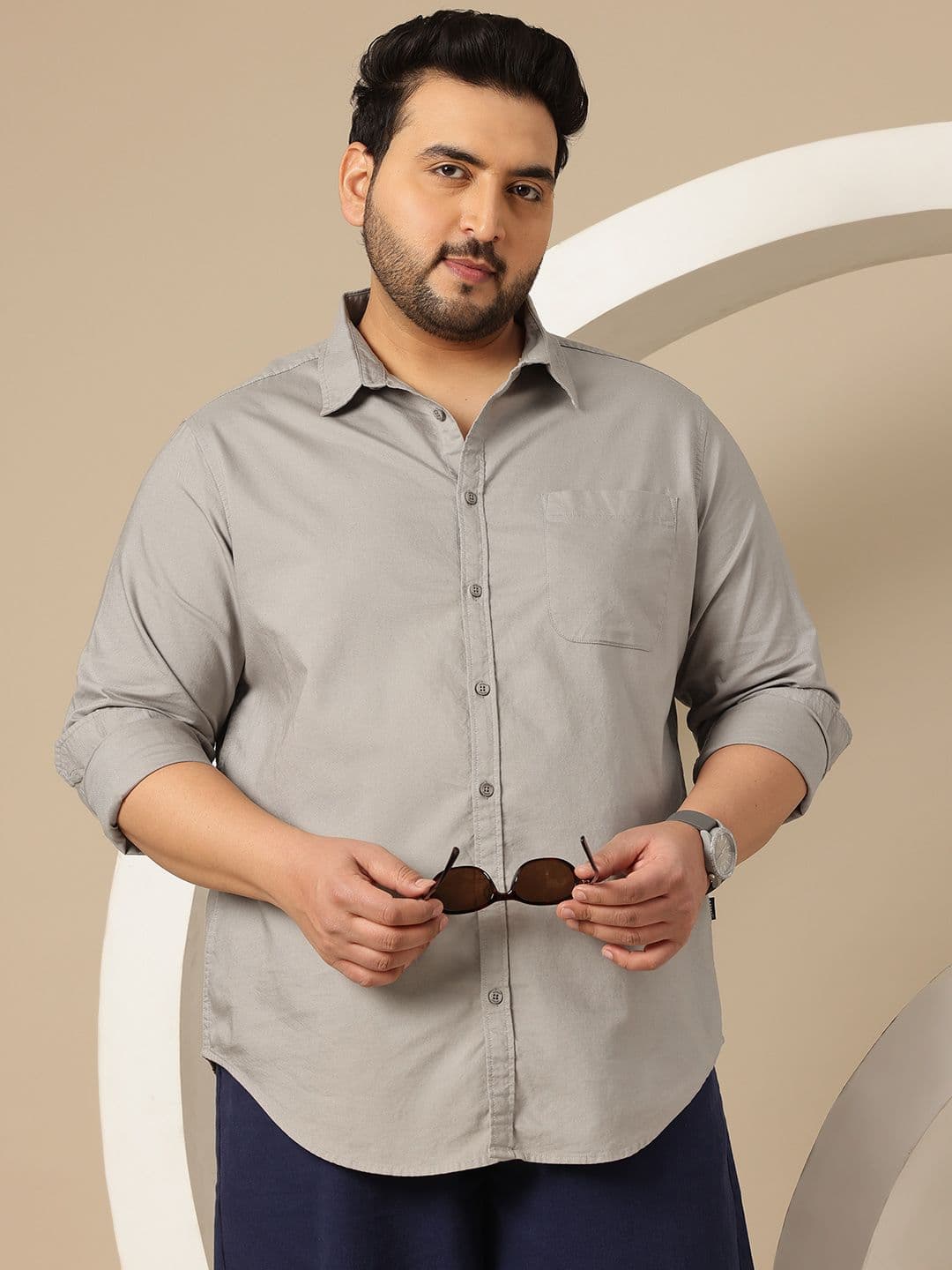 Sztori Plus Size Pure Cotton Casual Shirt - view 1
