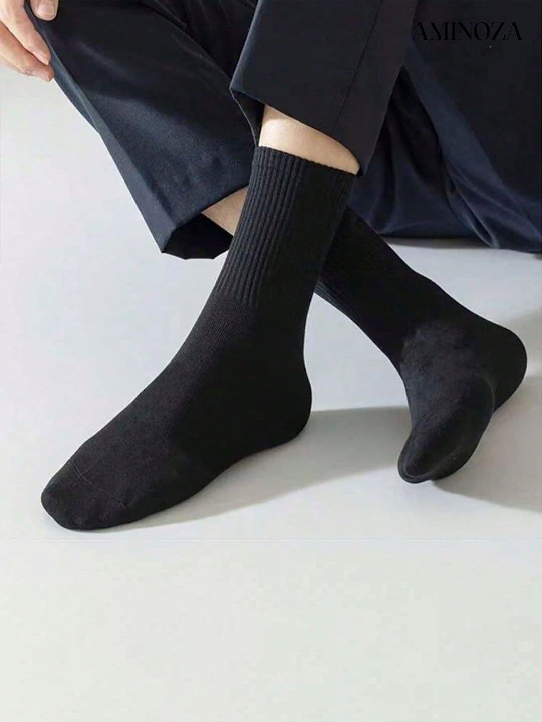 AMINOZA Men Pack of 4 Cotton Assorted Calf Length Socks - view 1