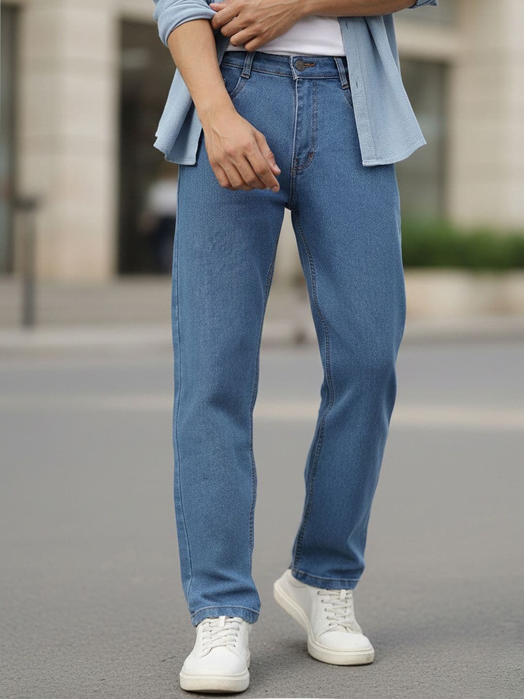 Urbano Fashion Regular Fit Clean Look Stretchable Jeans - view 1