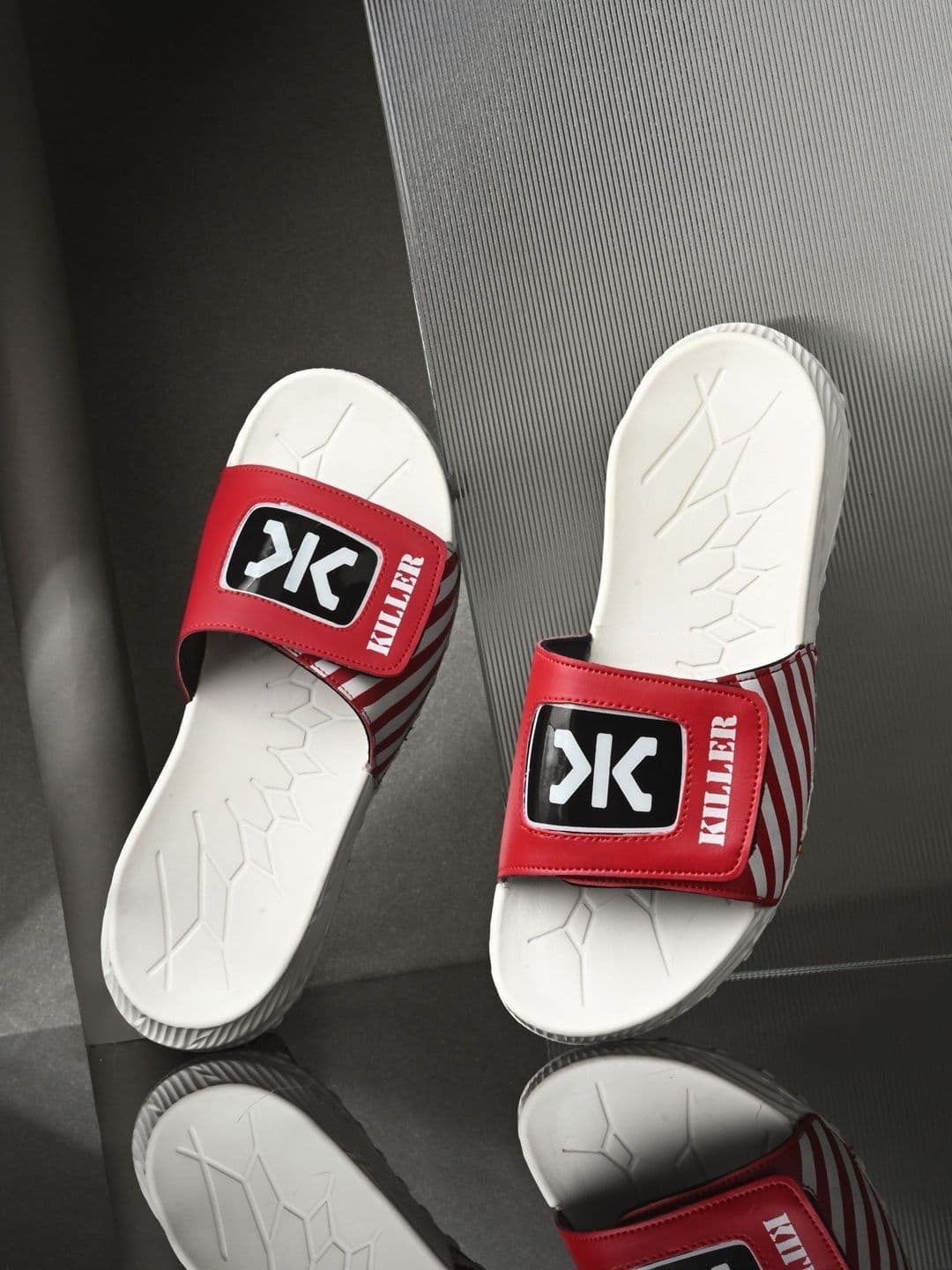 Killer Men Striped Sliders - view 1