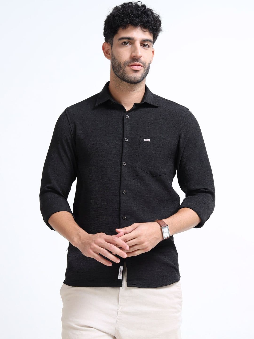 U.S. PITCHERS Men Modern Slim Fit Casual Shirt - view 1
